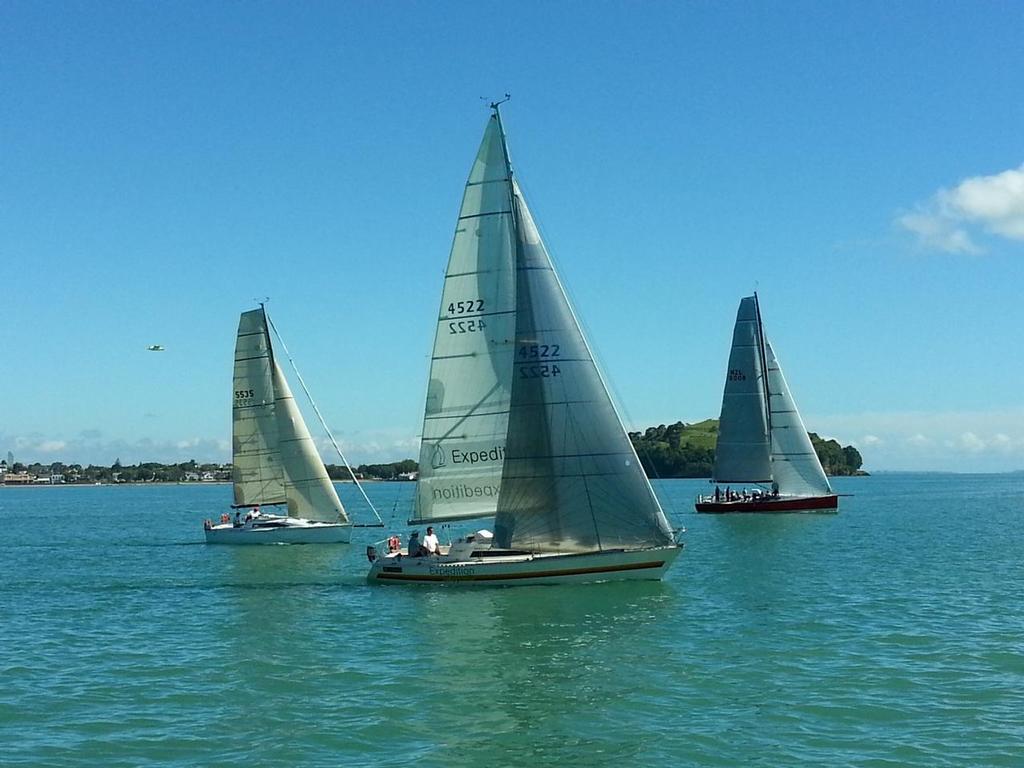 Expedition Coppelia at the start of the 2013 Round White Island Race - Photo by RAYC Media © Suellen Hurling